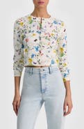 Alice + Olivia Carson Floral Cotton Blend Cardigan