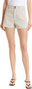 Rebecca Taylor Women's Stripe Stretch Cotton High Waist Shorts