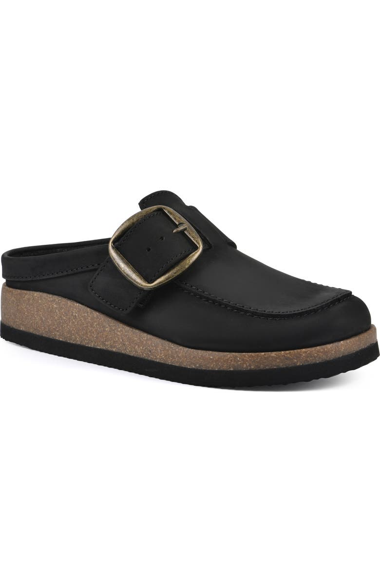White Mountain Footwear Bueno Mule, Main, color, Black Leather