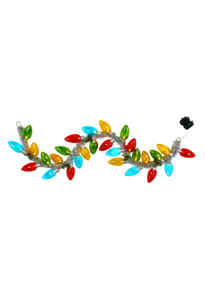 70 in. Retro C9 Bulb Garland - Red and Green, Main, color, Multicolor