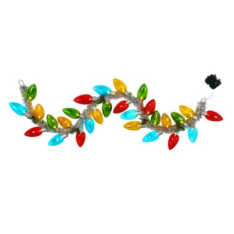 70 in. Retro C9 Bulb Garland - Red and Green