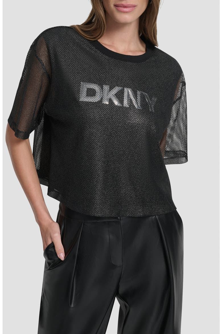Mesh Overlay Logo Top, Main, color, BLACK