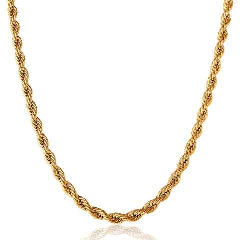 Gold-Tone Rope Chain Necklace