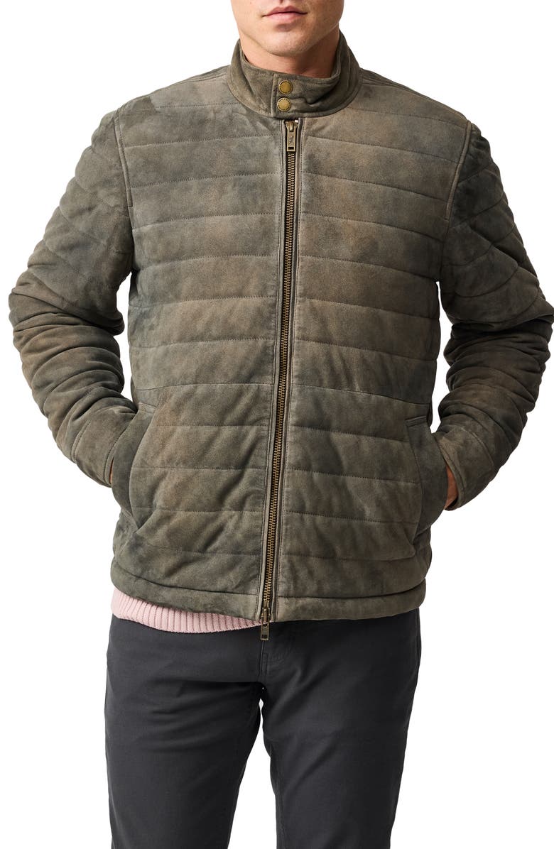 Rodd & Gunn Long Island Quilted Leather Jacket, Main, color, Mouse