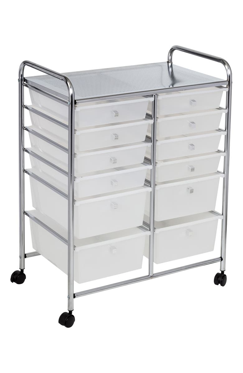 HONEY-CAN-DO 12-Drawer Rolling Storage Cart, Alternate, color,