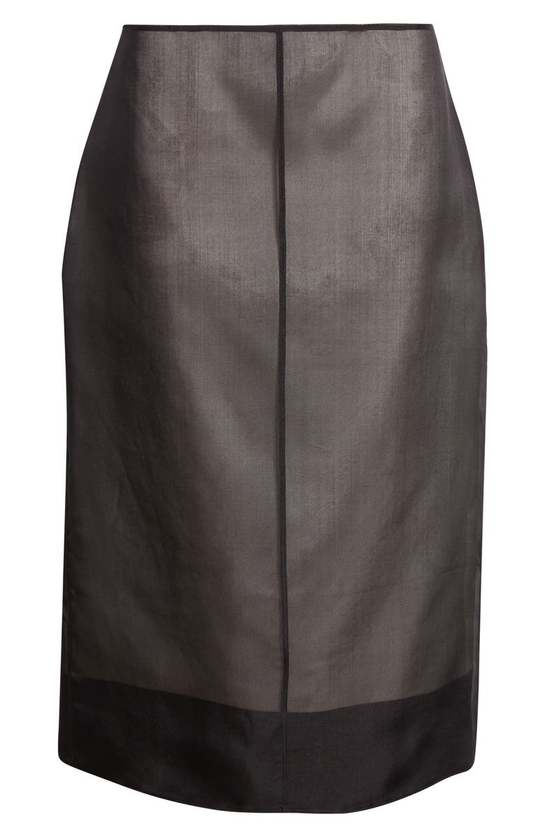 GIA STUDIOS Lucienne Silk Midi Skirt, Alternate, color, Black/ Cream