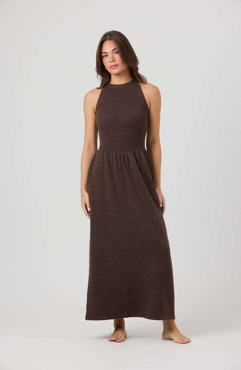 By Tess Collection Rowyn Dress, Main, color, Brown