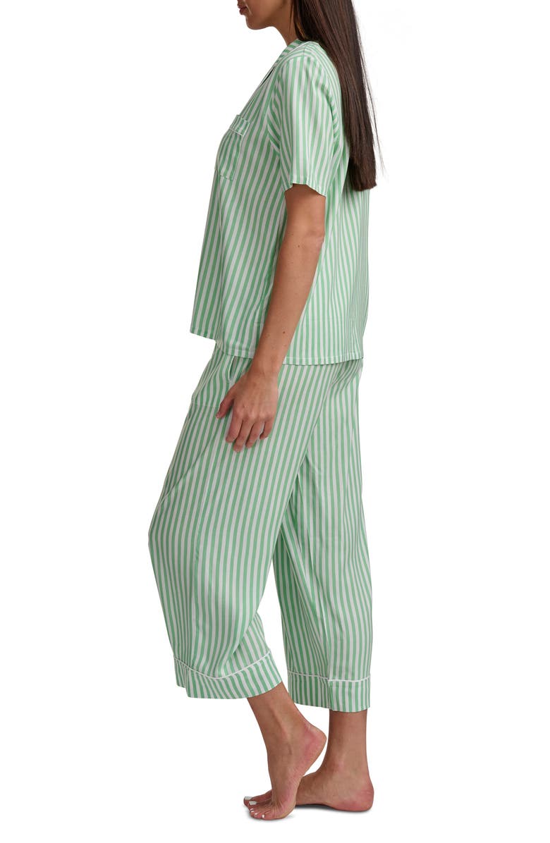 Splendid Notch Collar Pajamas, Alternate, color, Foggreenstripe
