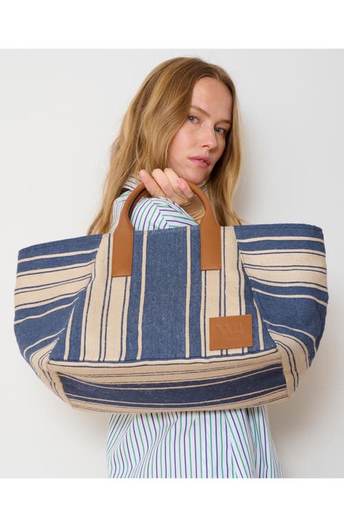 We-ar4 The Riviera Striped Canvas Tote Bag