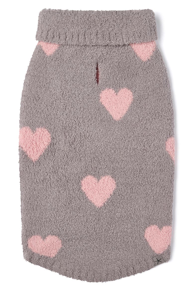 CozyChic® Heart Print Pet Sweater, Alternate, color, BEACH ROCK-BLOOM