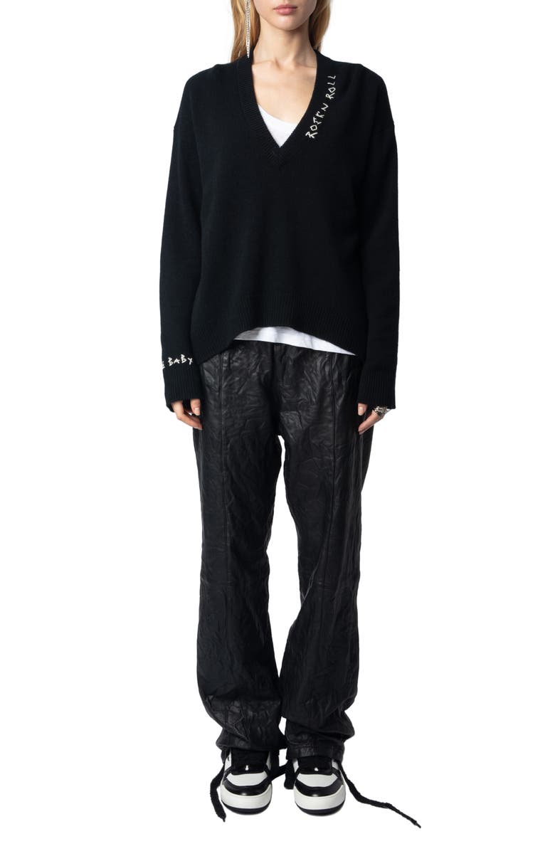 Zadig & Voltaire Miky R&R Cashmere Sweater, Alternate, color, 