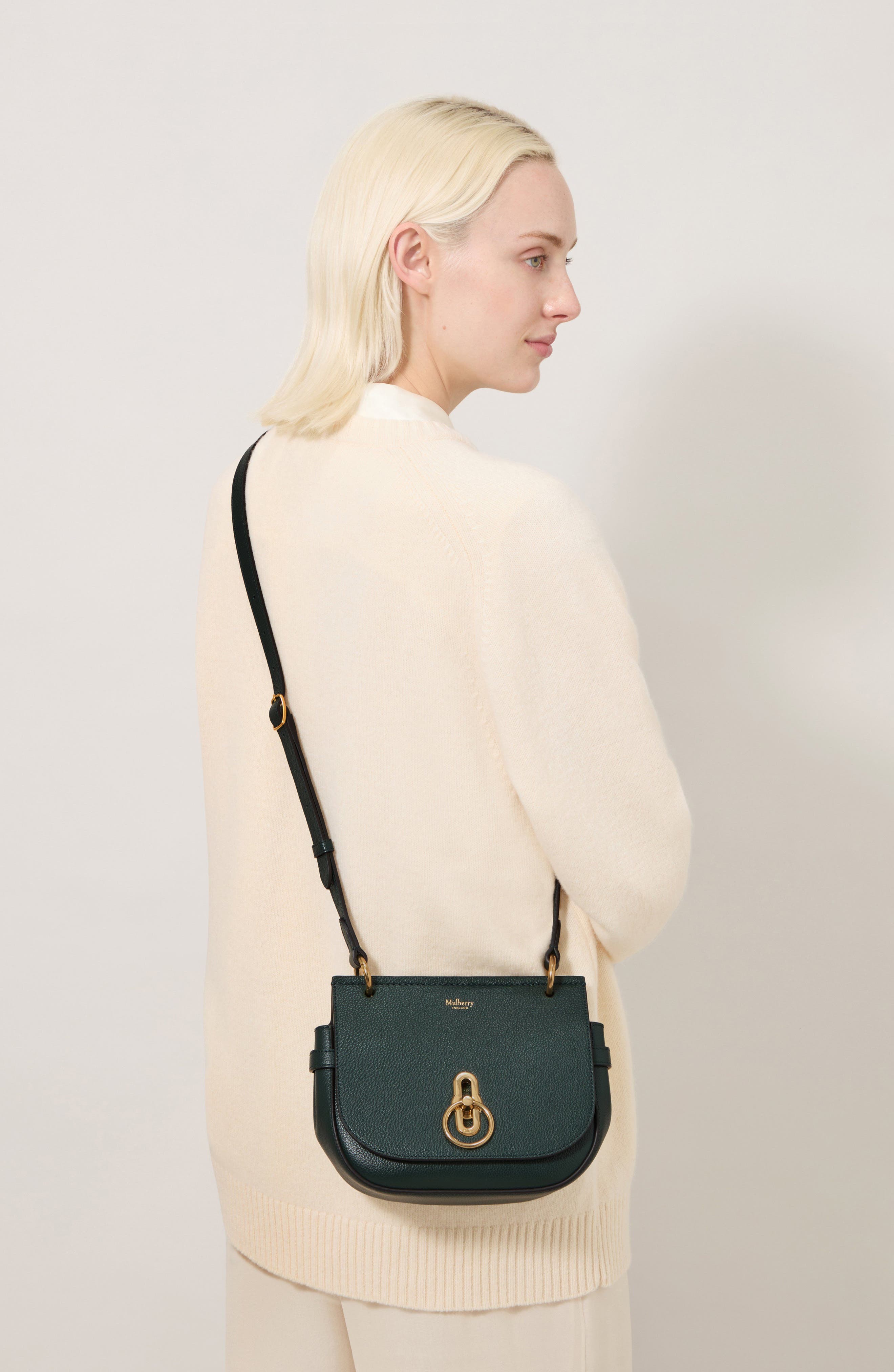 Small Amberley Leather Satchel, Alternate, color, MULBERRY GREEN