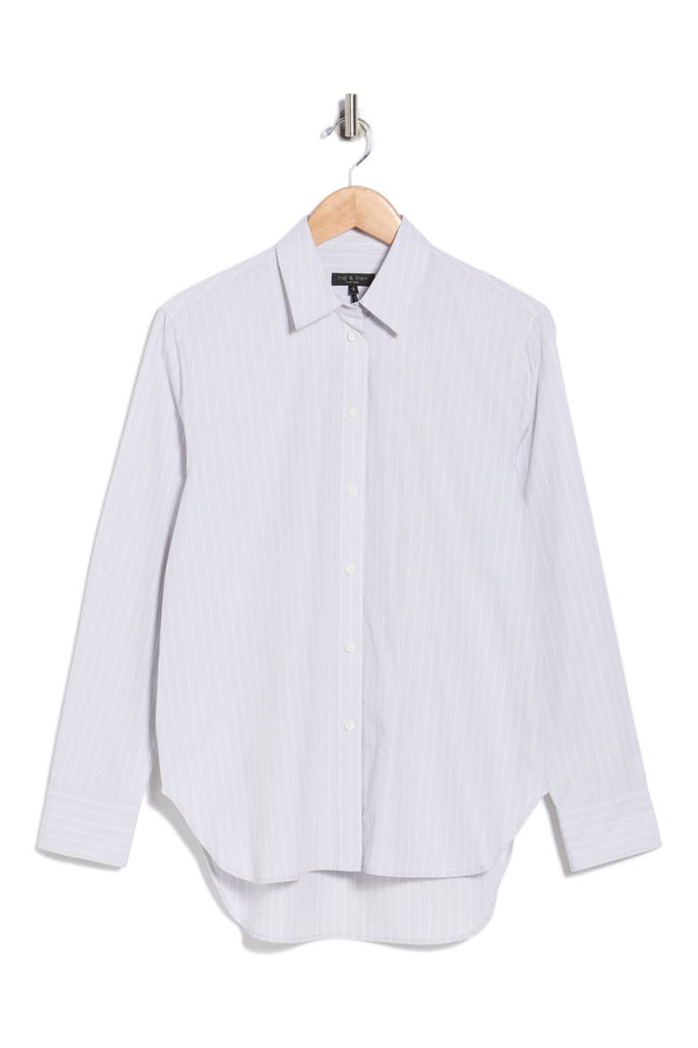 Monty Stripe Button-Up Shirt, Main, color, LIGHT GREY MULTI