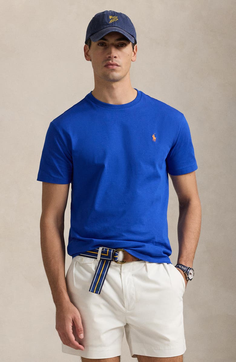 Polo Ralph Lauren Embroidered Short Sleeve Jersey T-Shirt, Alternate, color, 