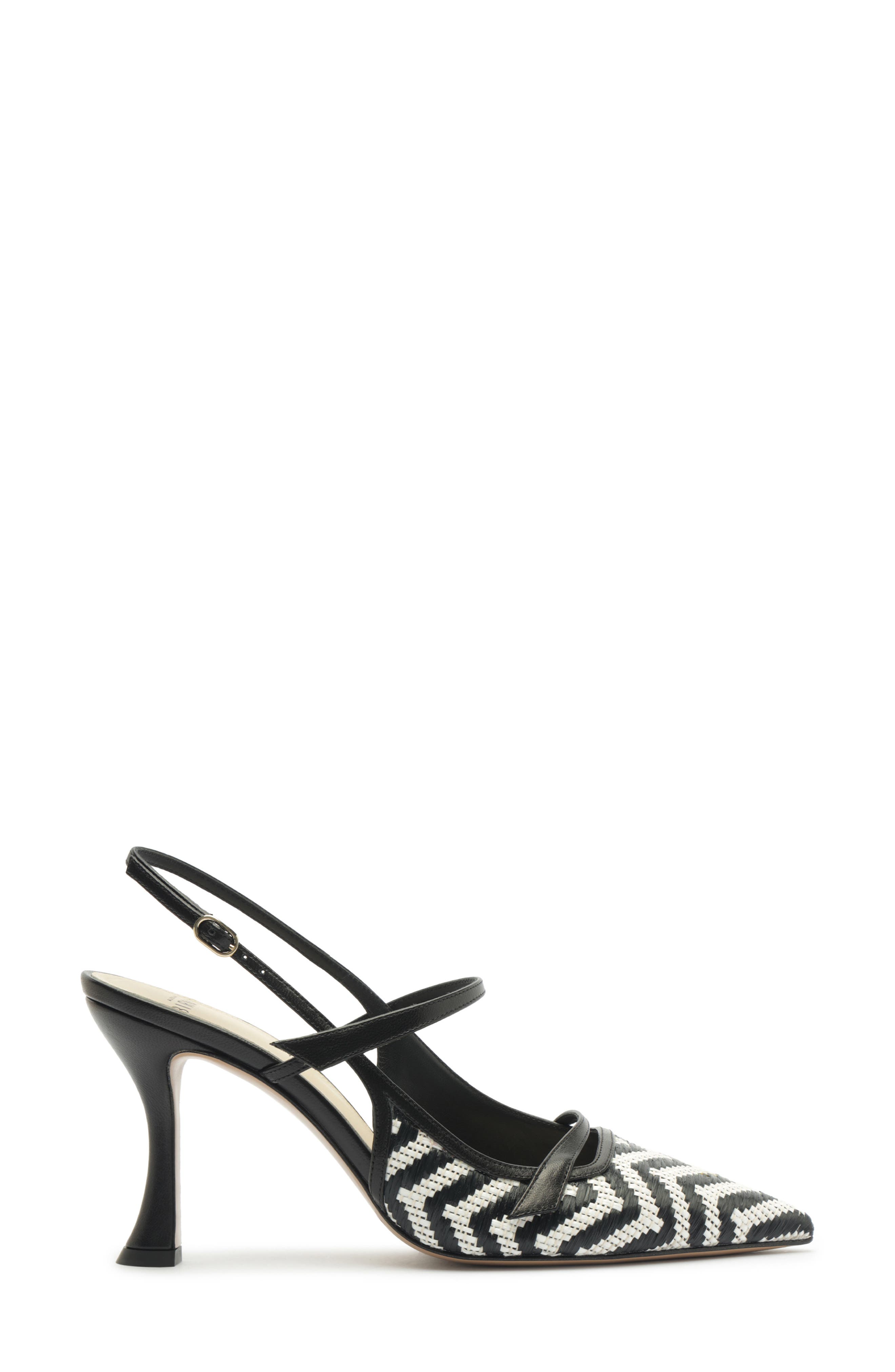 Alexandre Birman Tita Raffia Slingback Pump, Alternate, color, Black