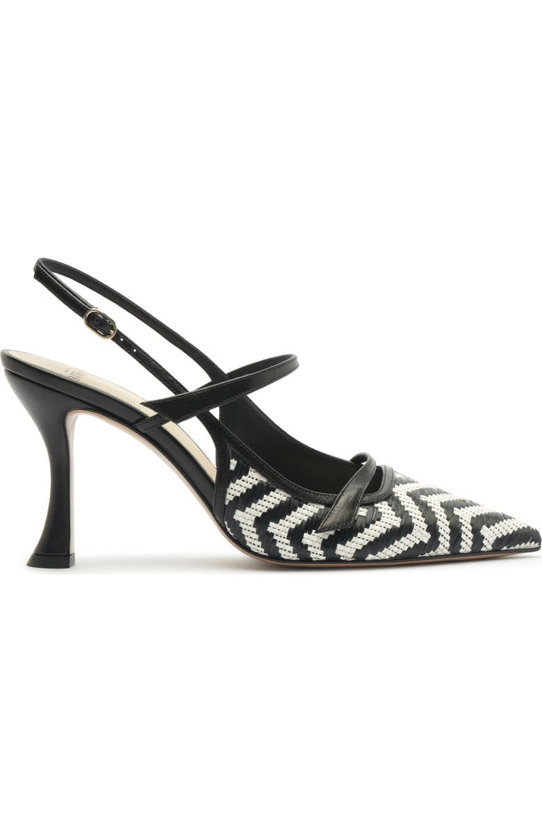 Alexandre Birman Tita Raffia Slingback Pump, Alternate, color, Black