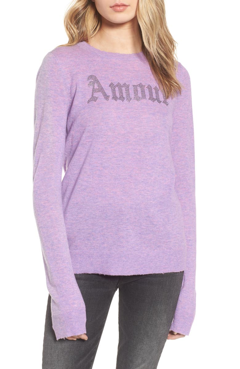 Zadig & Voltaire Miss Bis Cashmere Sweater, Main, color, 