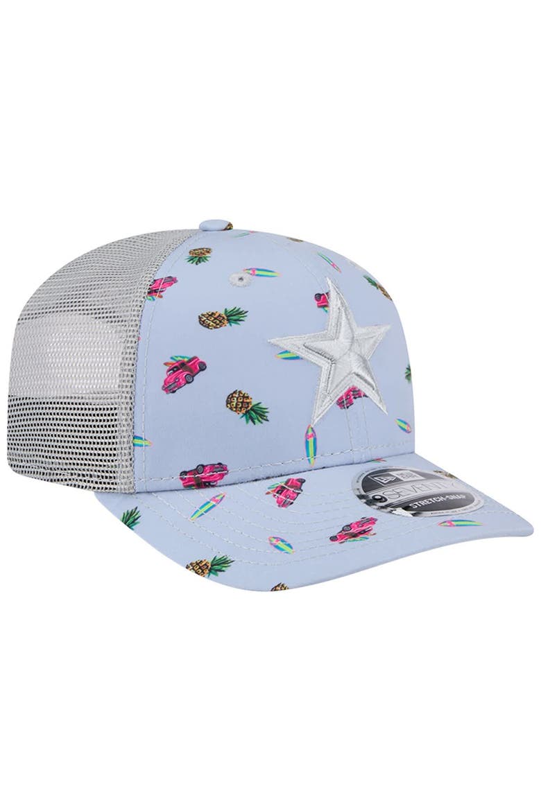 Men's New Era  Light Blue Dallas Cowboys Adventure Surfboard 9SEVENTY Adjustable Hat, Alternate, color, Light Blue