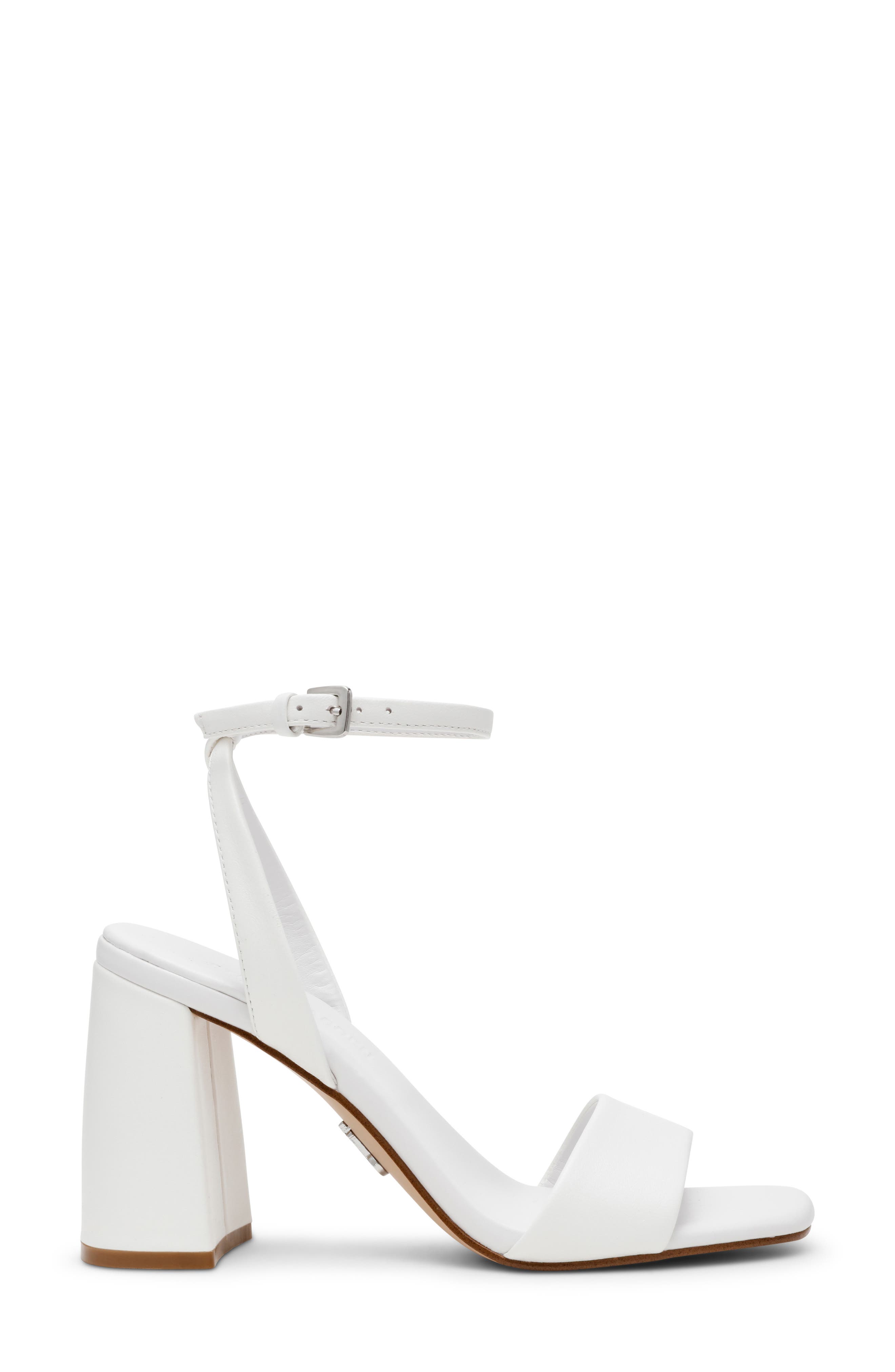 Steve Madden Messa Ankle Strap Sandal, Alternate, color, White Leather