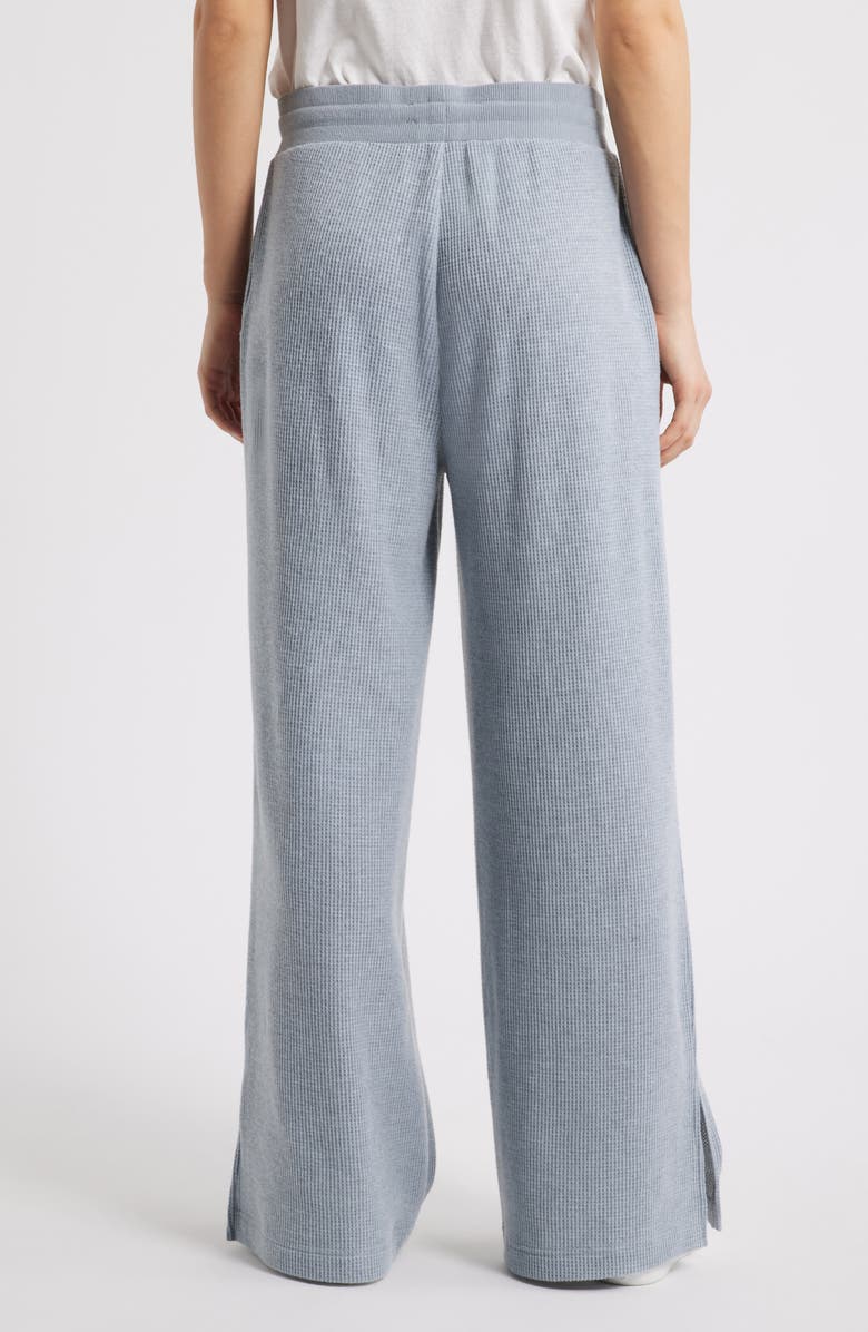 CITY BLUES Contrast Stitch Waffle Knit Lounge Pants, Alternate, color, Sky
