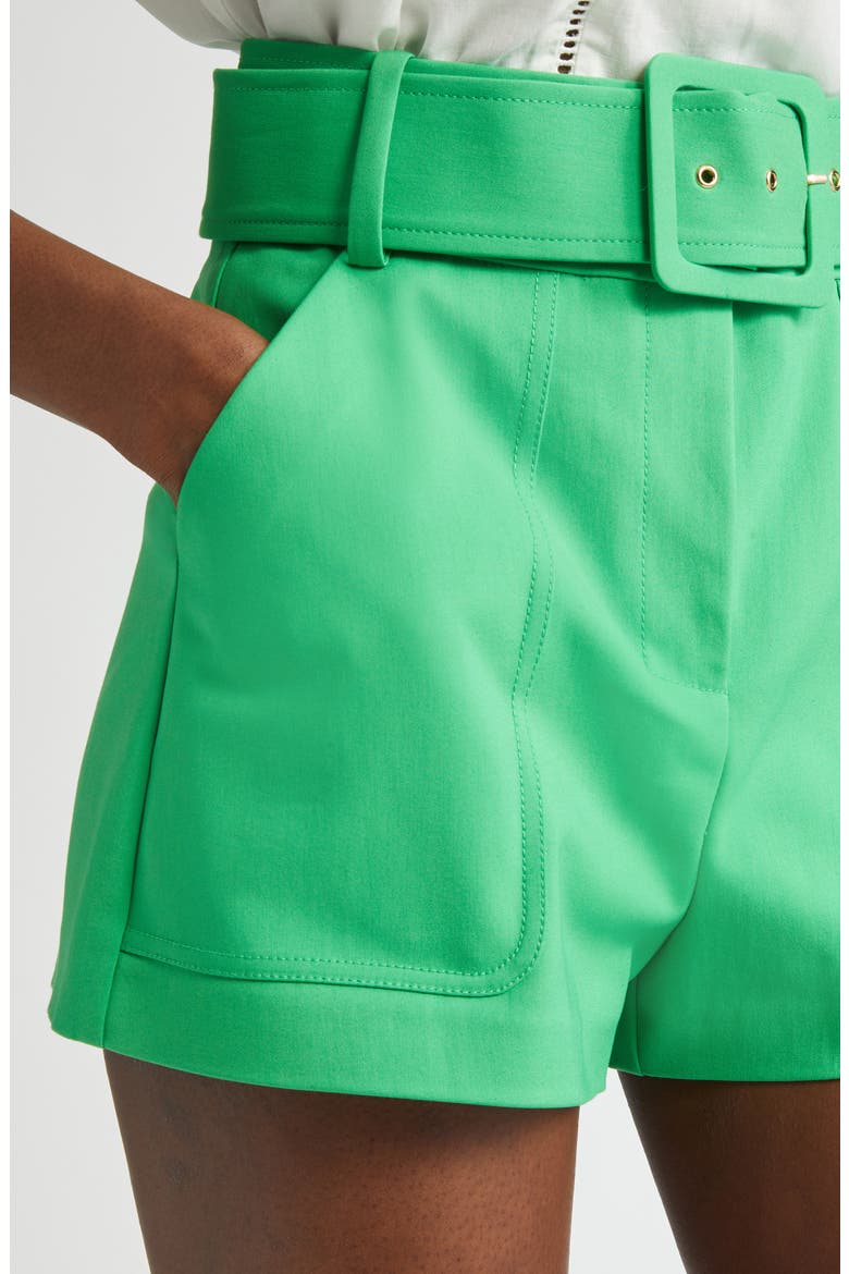 Kasey Belted Shorts, Alternate, color, TROPIC GREEN