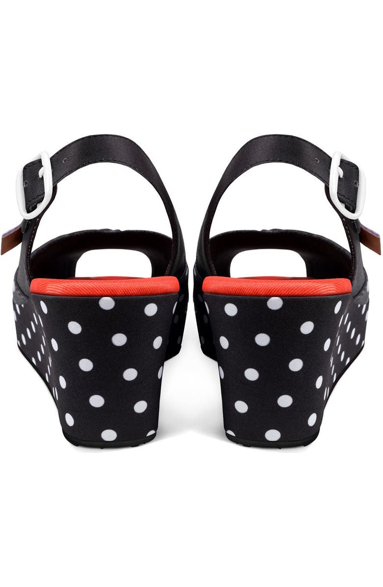 Hot Chocolate Design Rockabilly Women's Wedge Sandals, Alternate, color, Rockabilly