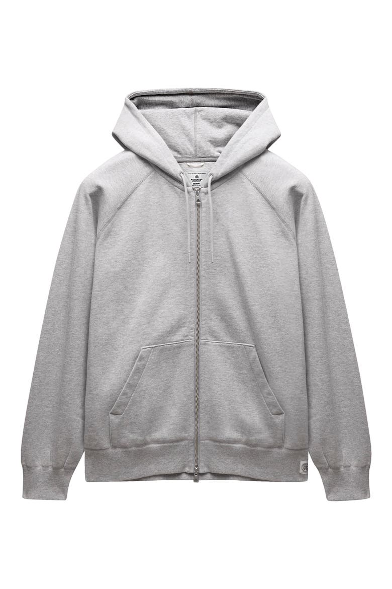 Midweight Fleece Zip Hoodie, Alternate, color, HEATHER GREY