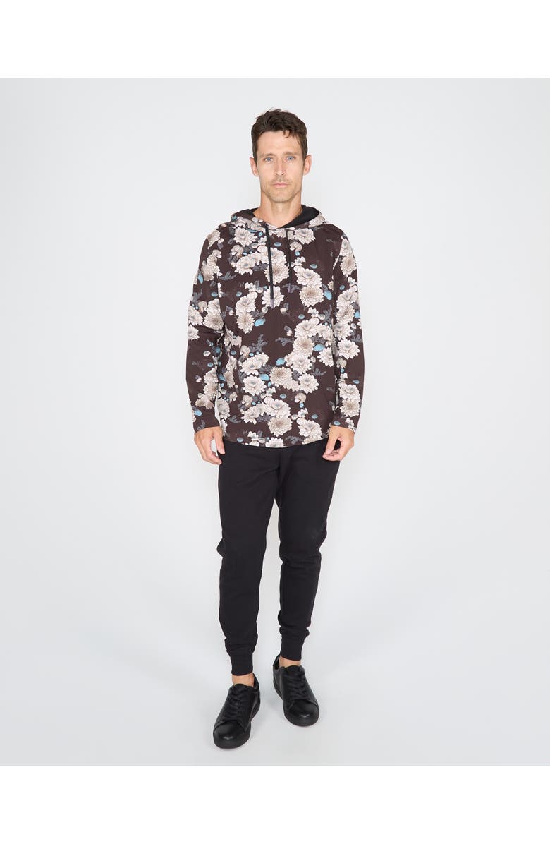 Lords of Harlech Horatio Jersey Lightweight Hoodie, Alternate, color, Serious Floral Black