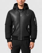 PHILIPP PLEIN Eco Leather Nylon Bomber Men