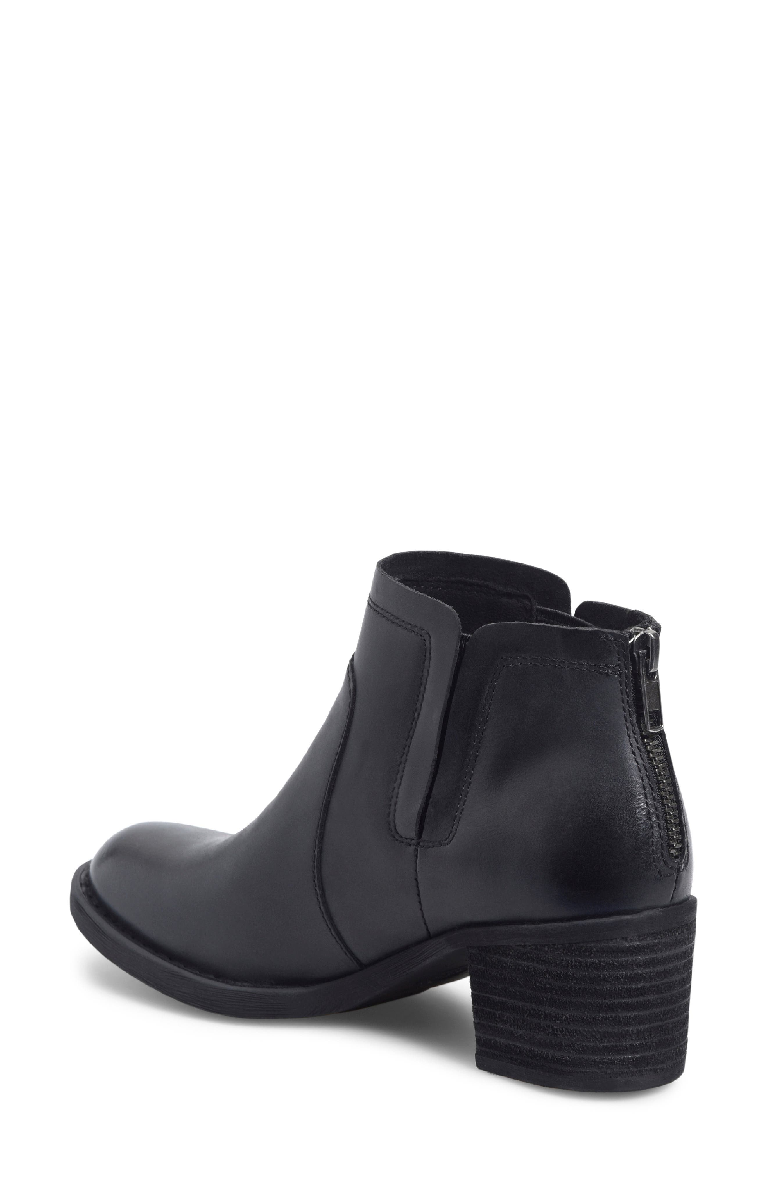 Børn Reece Bootie, Alternate, color, Black Leather