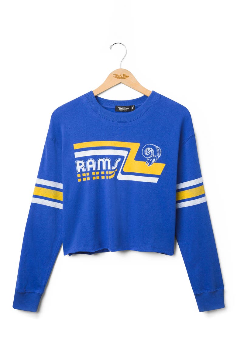 Rams Retro Cropped Graphic Sweatshirt, Main, color, LIBERTY
