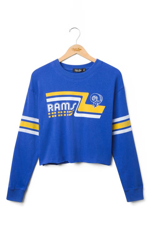Rams Retro Cropped Graphic Sweatshirt