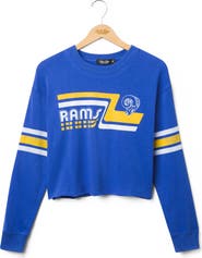 Junk Food Rams Retro Cropped Graphic Sweatshirt