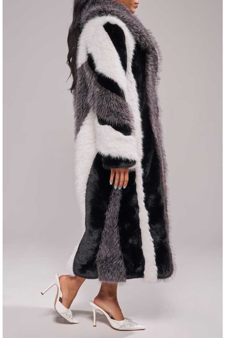 Moonstone Faux Fur Coat, Alternate, color, GREY MULTI