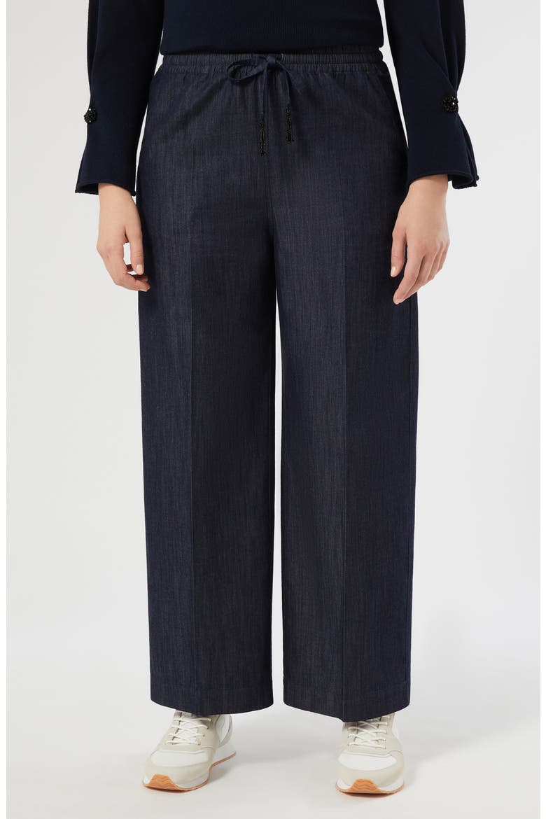 Voyage Collection Wide Leg Drawstring Jeans, Main, color, BLUE JEANS