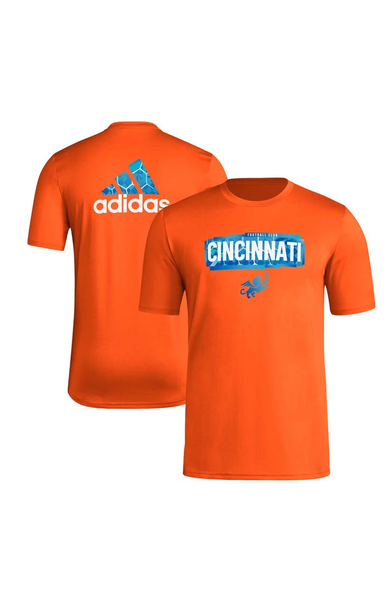adidas Men's adidas Orange FC Cincinnati Local Pop AEROREADY T-Shirt, Alternate, color, Orange