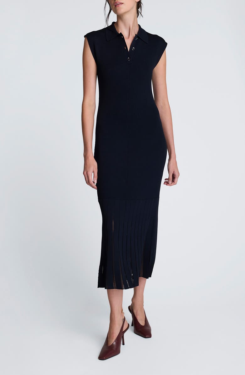 Kenneth Cole Collared Polo Sweater Dress, Main, color,