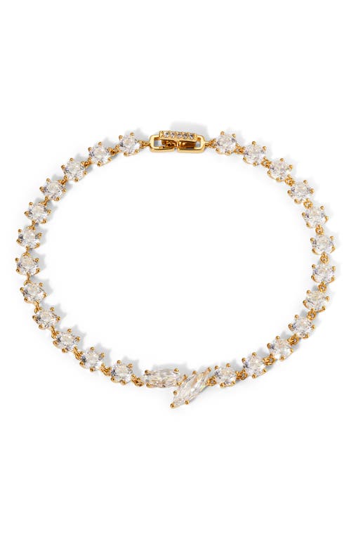 Nadri Beatrix Offset Cubic Zirconia Bracelet In Gold
