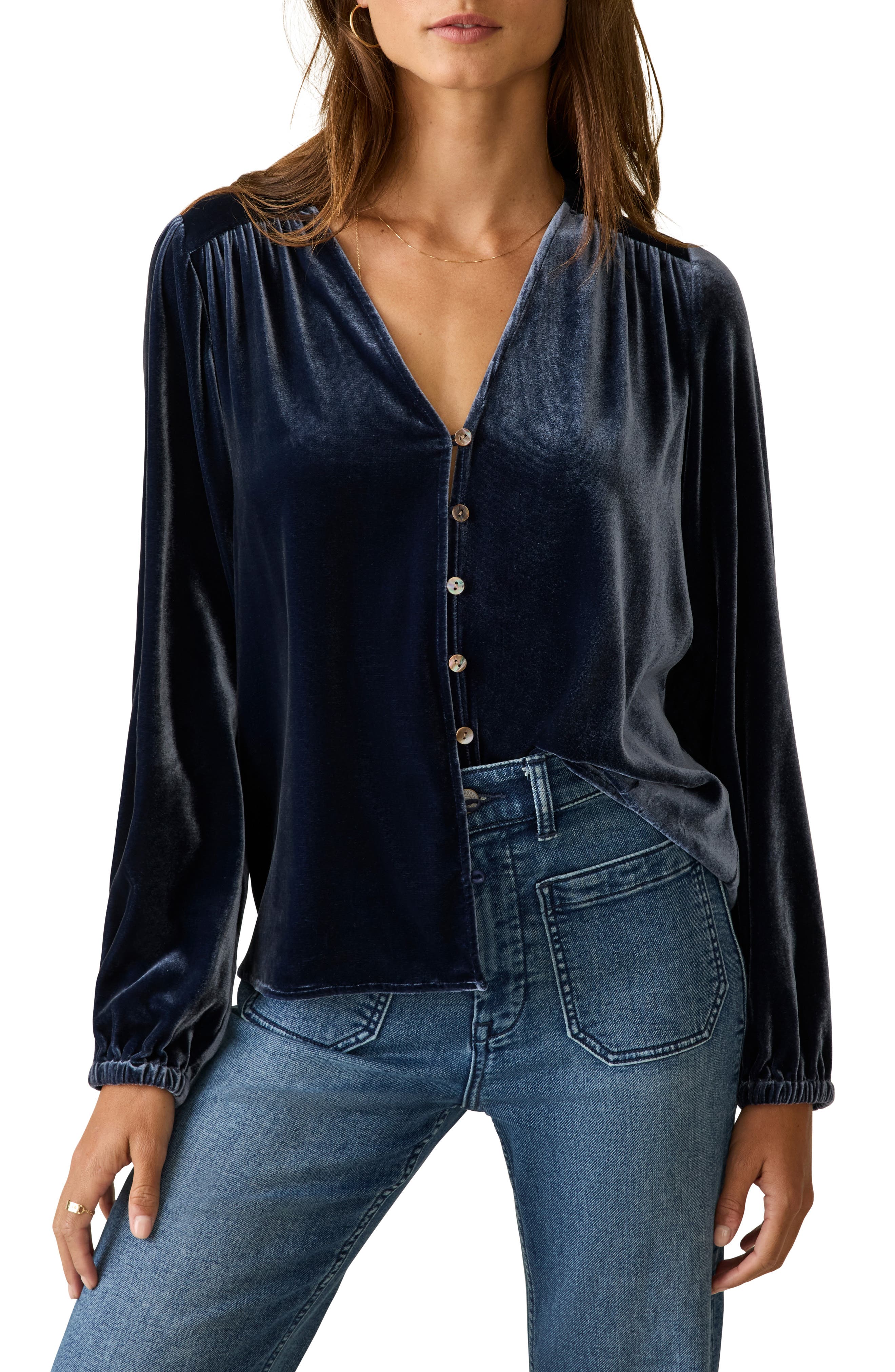 Faherty Rowan Velvet Button-Up Shirt