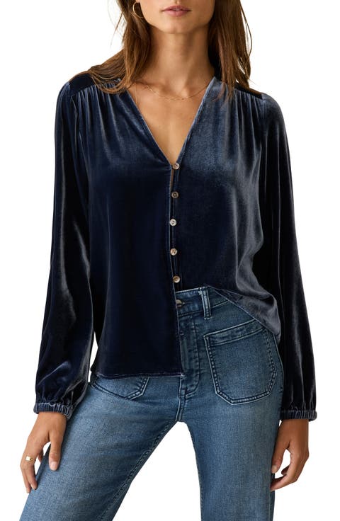 Rowan Velvet Button-Up Shirt