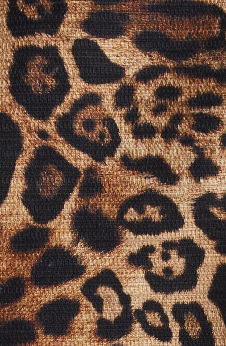 L'AGENCE Nyx Leopard Print Crop Jacket, Alternate, color, Brown Multi Patch Leopard