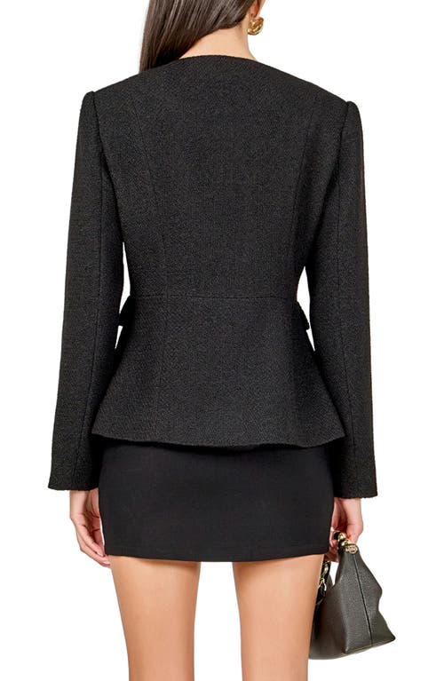 Endless Rose Collarless Blazer In Black