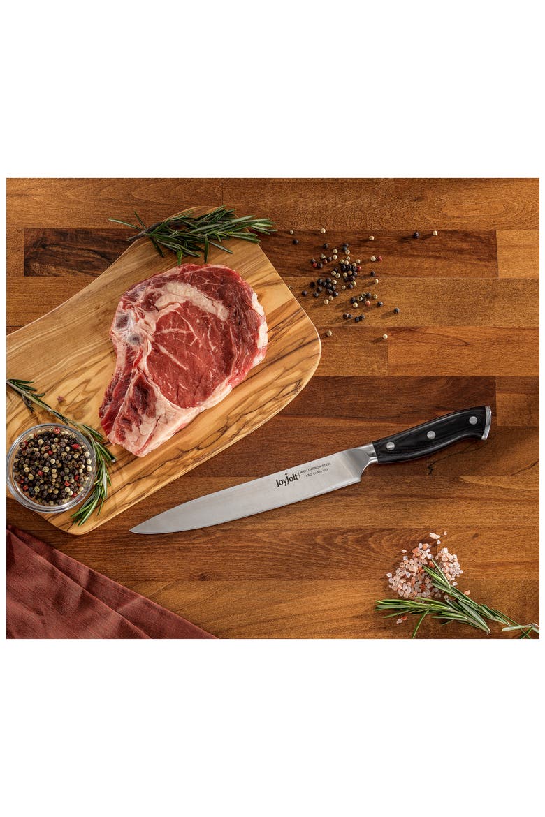 8" Slicing Knife, Alternate, color, SILVER/ BLACK