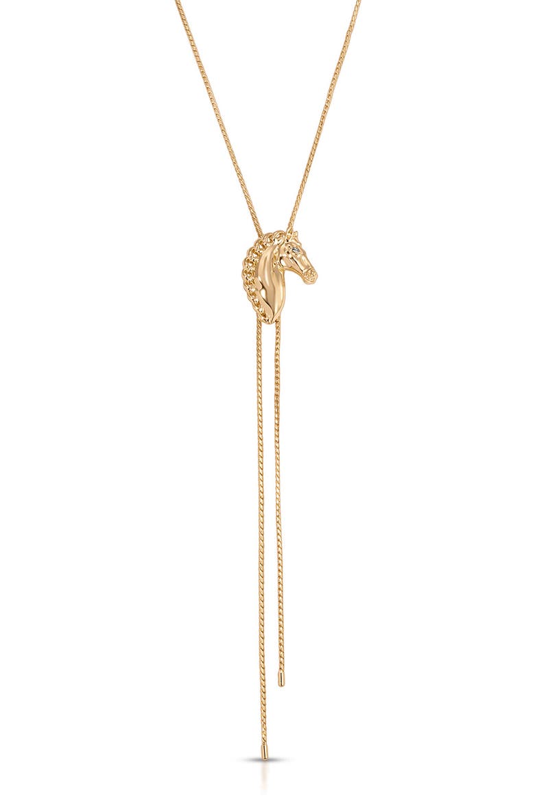 Stallion Lariat Necklace, Alternate, color, GOLD