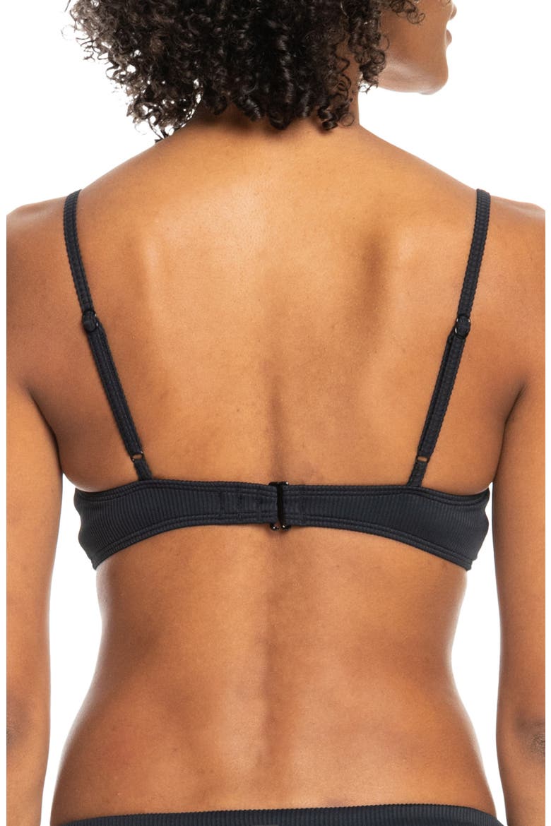 Love The Surf Ribbed Bikini Top, Alternate, color, ANTHRACITE