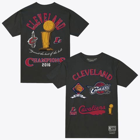 Men's Mitchell & Ness  Charcoal Cleveland Cavaliers Hardwood Classics Legacy Defined T-Shirt
