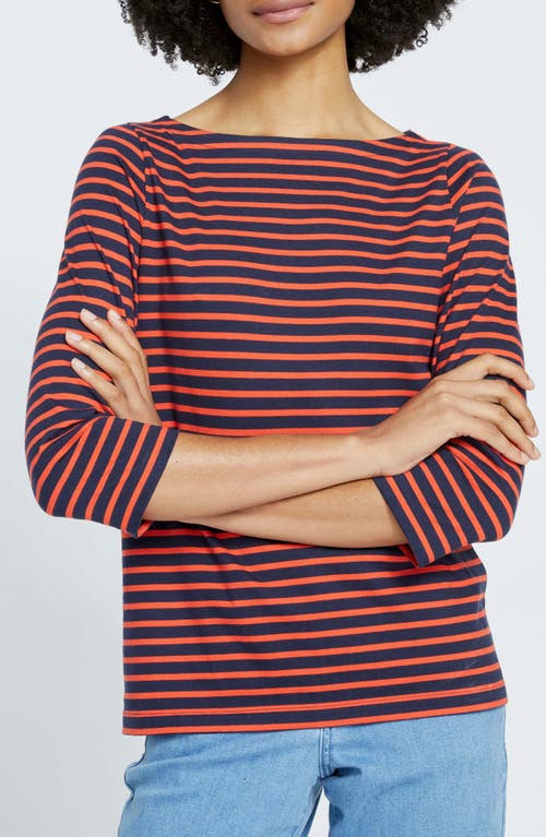 Universal Standard Belle Breton Stripe Top In Animal Print