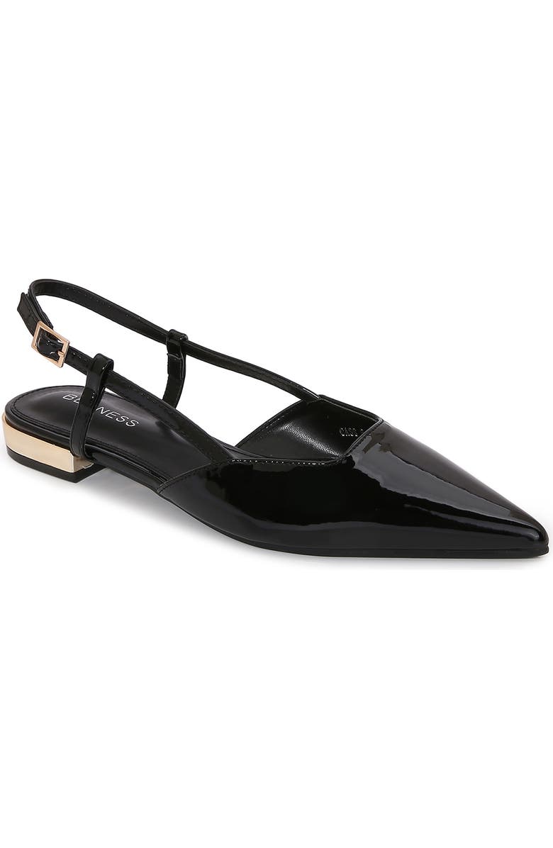 BERNESS Cass Pointed Toe Flat, Main, color, Black