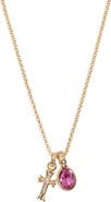 Panacea Stone & Cross Pendant Necklace