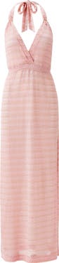 Melissa Odabash Mariah Metallic Halter Cover-Up Maxi Dress